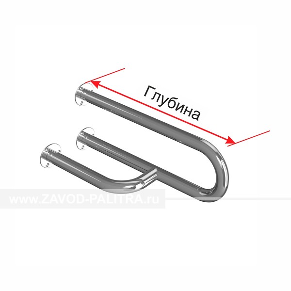 Купить Поручень опорный для санузла, прав, AISI 304, D32, инд по цене 0 руб.