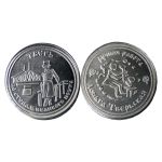 Монета сувенирная "По стопам великого поэта" "Тверь", алюминий, ручная работа