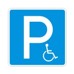 Дорожный знак 6.4.17д "Парковка для инвалидов", 700х70