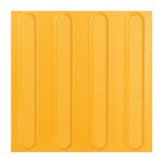 Плитка тактильная керамогранит с продольными рифами, желтая, 300х300мм 2 категории