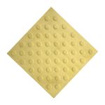Плитка тактильная (непреодолимое препятствие, конусы шахматные), 35х300х300, бетон, жёлтый
