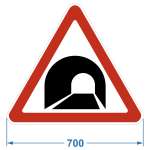 Дорожный знак 1.31 "Тоннель", 700х606 мм