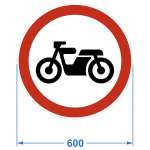Дорожный знак 3.5. "Движение мотоциклов запрещено", инженерная пленка