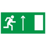 Эвакуационный знак E 11 Направление к эвакуационному выходу прямо, правосторонний, фотолюминесцентный