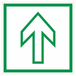 Знак эвакуационный «Квадратный напольный указатель направления эвакуации», фотолюминесцентный