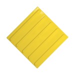 Плитка тактильная (направление движения, полоса) 300х300х4, ПВХ, желтый, 30 шт