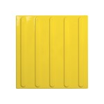 Плитка тактильная (направление движения, полоса) 300х300х4, ПВХ, желтый