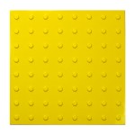 Плитка тактильная (преодолимое препятствие, поле внимания, конусы линейные) 500х500х4, ПВХ, желтый, 10 шт