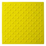 Плитка тактильная (непреодолимое препятствие, конусы шахматные) 500х500х4, ПУ, желтый, 10 шт