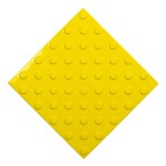 Плитка тактильная (непреодолимое препятствие, конусы шахматные) 300х300х4, ПВХ, желтый, 30 шт