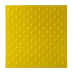 Плитка тактильная (непреодолимое препятствие, конусы шахматные) 500х500х4, ПВХ, желтый, 10 шт