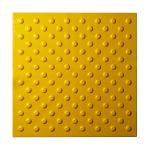 Плитка тактильная (непреодолимое препятствие, конусы шахматные по ГОСТ Р 52875-2018) 500х500х4, ПВХ, желтый
