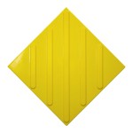 Плитка тактильная (смена направления движения, диагональ) 300х300х4, ПВХ, желтый, 30 шт