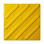 Плитка тактильная (смена направления движения, диагональ по ГОСТ Р 52875-2018) 300х300х4, ПВХ, желтый