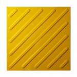 Плитка тактильная (смена направления движения, диагональ по ГОСТ Р 52875-2018) 500х500х4, ПВХ, желтый