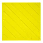 Плитка тактильная (смена направления движения, диагональ по ГОСТ Р 52875-2018) 500х500х4, ПУ, желтый