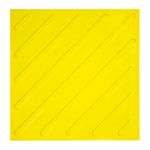 Плитка тактильная (смена направления движения, диагональ по ГОСТ Р 52875-2018) 500x500x4, ПУ, желтый, самоклей