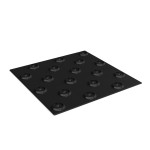 Основа для плитки, контрастная, (непреодолимое препятствие, конусы шахматные), 300х300, PU, черный