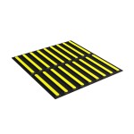 Плитка тактильная (направление движения, зона получения услуг) 540x600х6, KM, черный/желтый