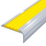Лента противоскользящая, материал - ПВХ, в AL профиле шириной 40 мм, цвет - желтый