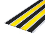 Лента противоскользящая, материал - ПВХ, в AL профиле шириной 170 мм, черный/желтый