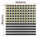 Покрытие грязезащитное «ТифлоПол-Al», с индикаторами, черное