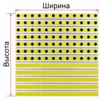 Покрытие грязезащитное «ТифлоПол-Al», с индикаторами, желтое