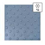 Плитка тактильная (непреодолимое препятствие, конусы шахматные) противоскользящая, 500х500х5, ПУ, серый