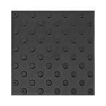 Плитка тактильная (непреодолимое препятствие, конусы шахматные) противоскользящая, 500х500х5, ПВХ, черный