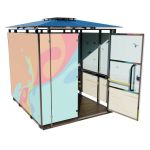 Кабинка пляжная для переодевания на настиле