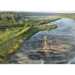 Картина на холсте «Ми-24 над рекой»