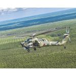 Картина на холсте «Ми-28 над густым лесом»