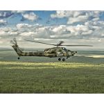 Картина на холсте «Ми-28 над лесной зоной»