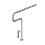 Поручень опорный для санузла, настенно-напольный, тип 1, правый, сталь, D38 мм