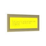 Табличка тактильная  Брайлем (монохром) с золотой рамкой 24мм, на композите с индивидуальными размерами
