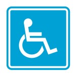 G-02 Пиктограмма тактильная Доступность для инвалидов в креслах-колясках, монохром