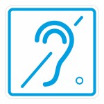 Пиктограмма G-03 Доступность для инвалидов по слуху 200 x 200 х 4 мм