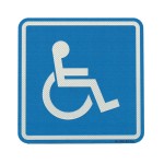 Пиктограмма G-02 Доступность для инвалидов в креслах-колясках. 100 x 100 х 3 мм