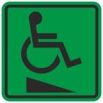 Пиктограмма тактильная G-24 Пандус для инвалидов на креслах-колясках, монохром