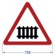 Дорожный знак 1.1 "Железнодорожный переезд со шлагбаумом", комм. пленка – вид товара 1