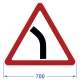 Дорожный знак 1.11.2 "Опасный поворот", инж. плёнка – вид товара 1