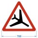 Дорожный знак 1.30  Низколетящие самолеты, комм. пленка