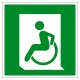 Выход налево для инвалидов на кресле-коляске, фотолюм