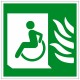 Эвакуационные пути для инвалидов» (Выход здесь) налево, фотолюм – вид товара 1