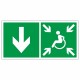 Знак эвакуационный Направление движения к пункту (месту) сбора для инвалидов, назад, лев., фотолюм