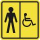 СП-05 Пиктограмма тактильная Туалет мужской для инвалидов – вид товара 1